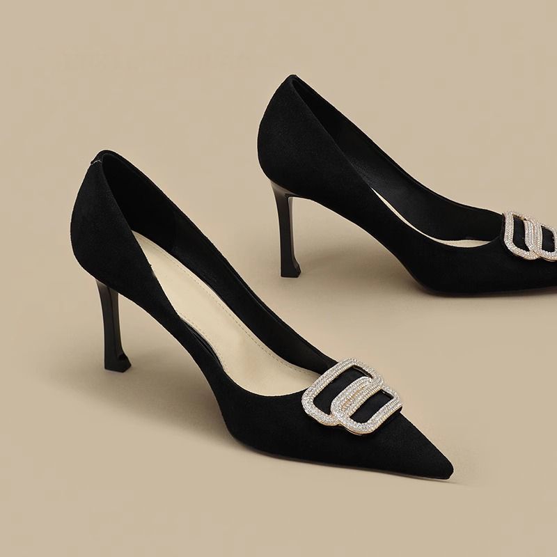 Judith – Chaussures à Talons Aiguilles en Cuir Vegan avec Strass pour Femme