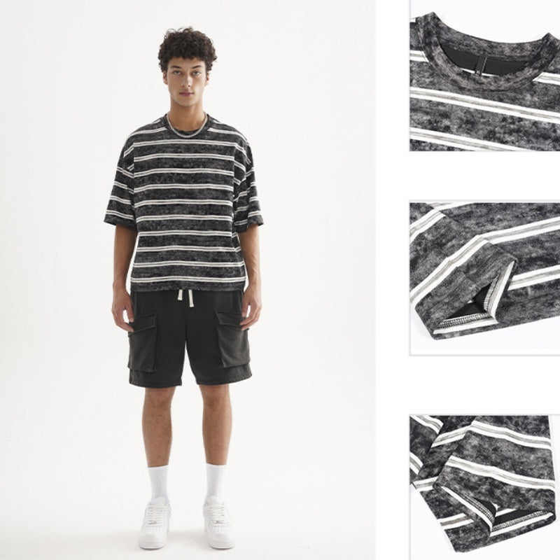 Barry – T-shirt Rayé Style Rétro pour Homme
