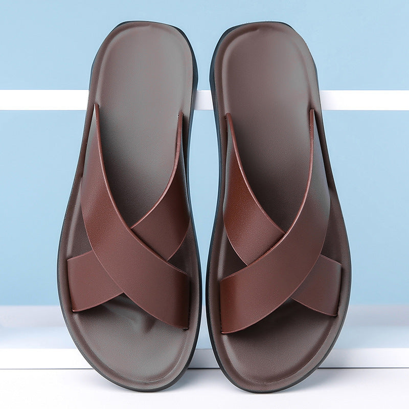 Ashley – Chaussons d'Été Décontractés en Cuir Vegan pour Hommes