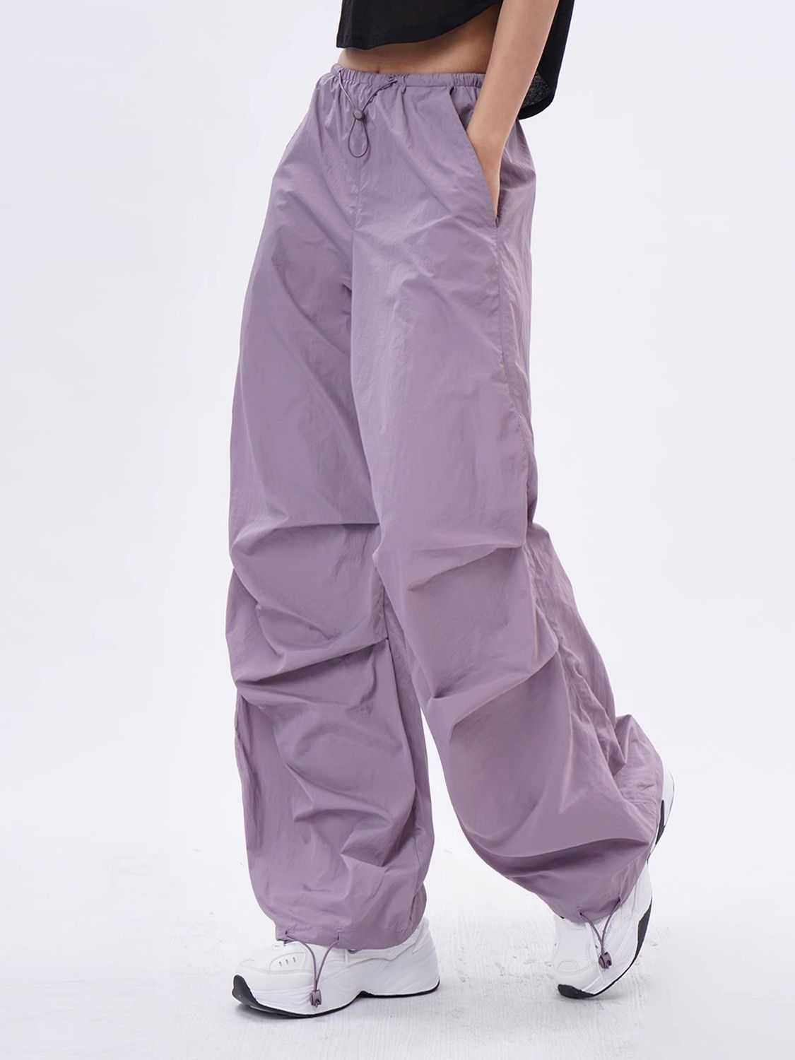 Faith – Pantalon Jogger Décontracté Plissé à Cordon