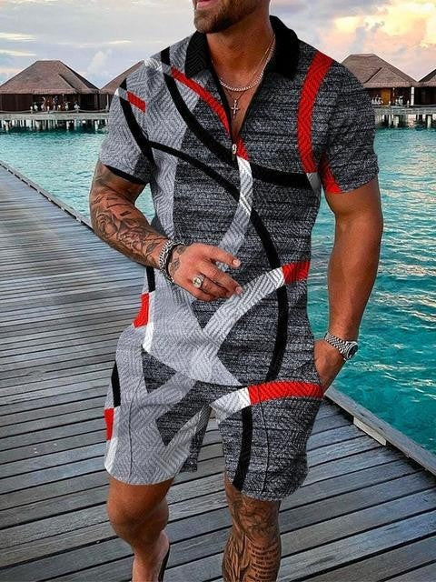 Wayne – Ensemble Polo et Short Décontracté pour Homme