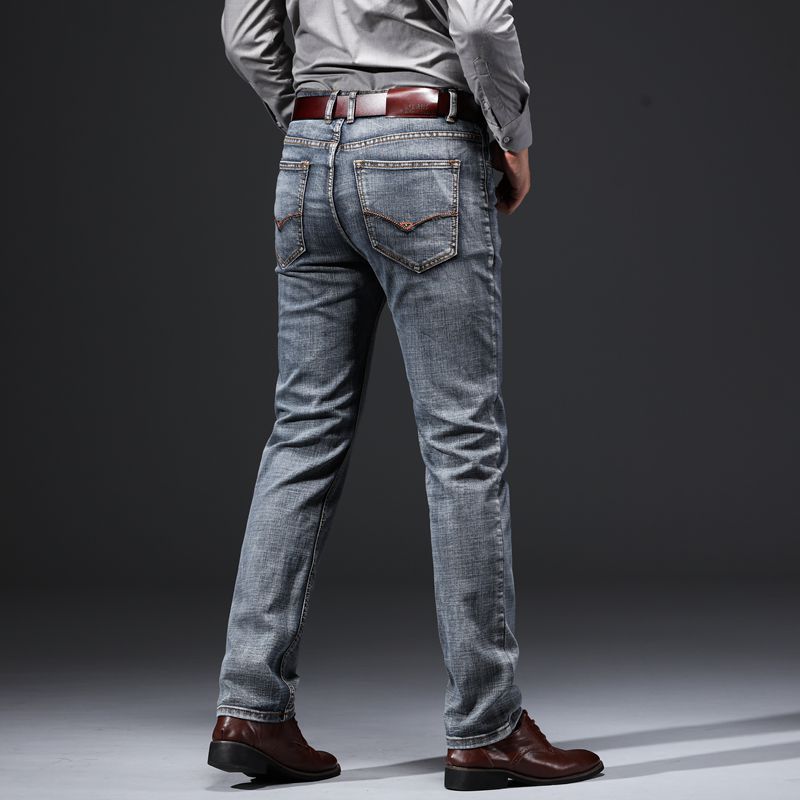 Samuel – Pantalon Droit Élastique en Denim pour Homme
