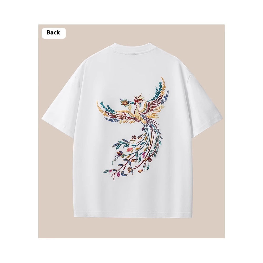 Ronnie – T-shirt à manches courtes en coton avec broderie pour hommes