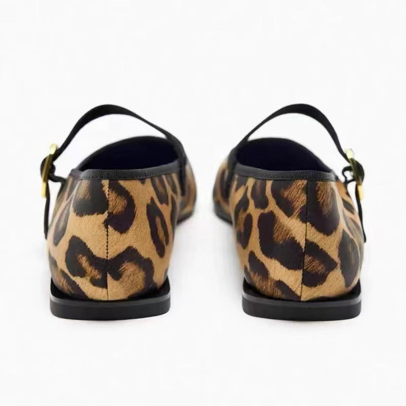 Jennifer – Chaussures Mary Jane à Imprimé Léopard