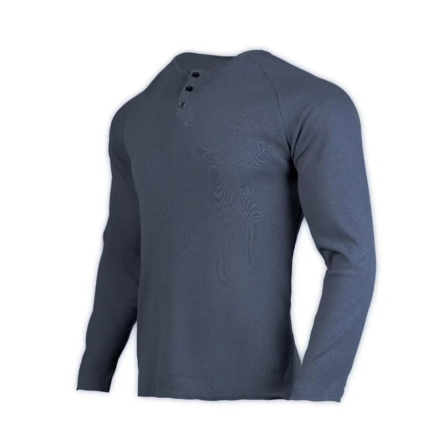 Guy – T-shirt de sport avec col Henry