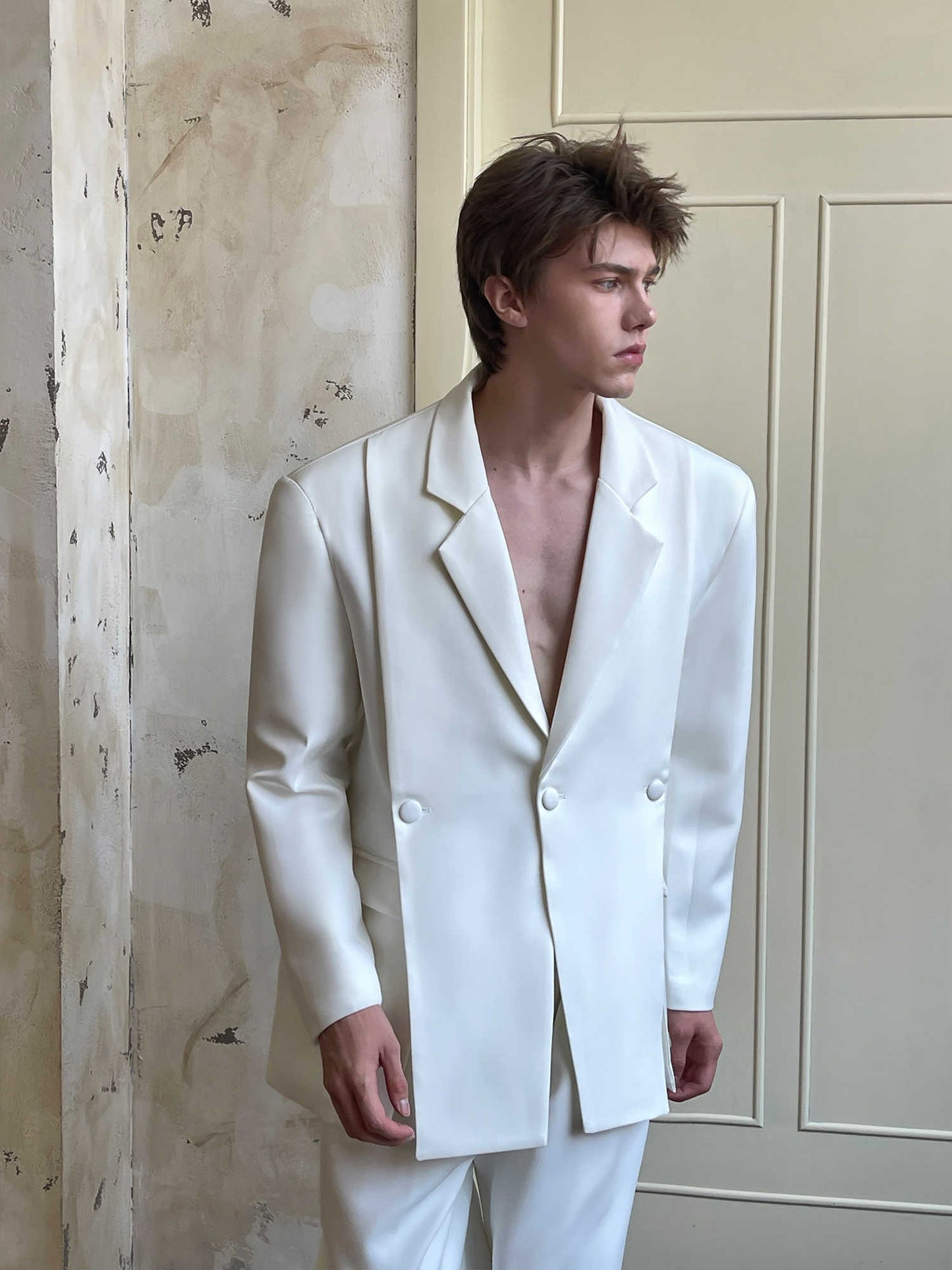 Doug – Ensemble Costume Minimaliste Haute Gamme à Couleur Unie