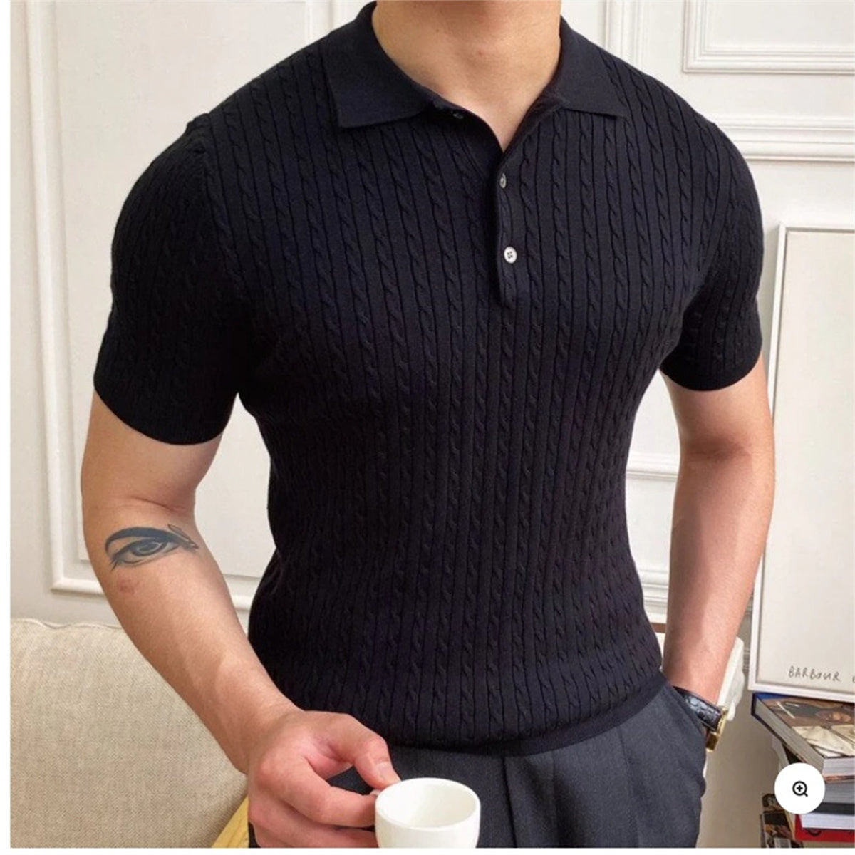 Gareth – Polo en Maille Extensible pour Homme