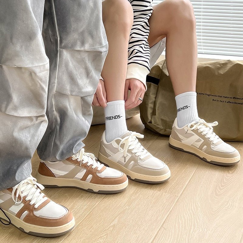 David – Chaussures Rétro Patchwork Contrastées