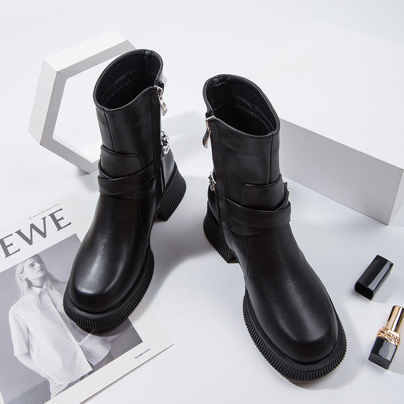 Danielle – Bottes Martin mi-hautes style britannique