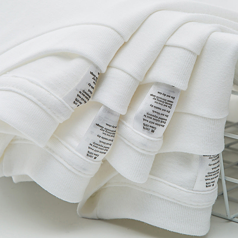Stanley – T-shirt en Coton Blanc à Encolure Petite