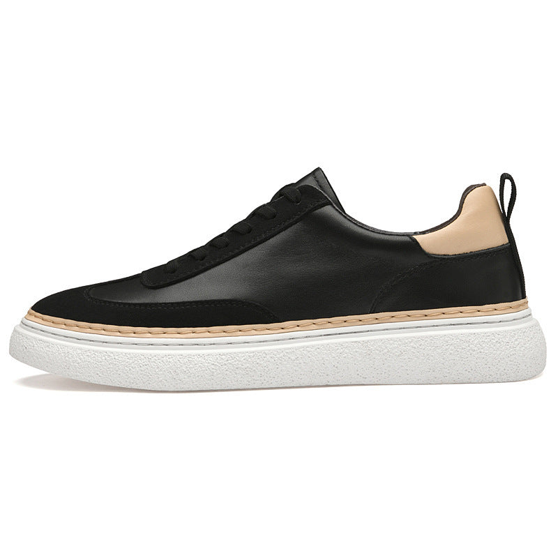 Jack – Baskets à Semelle Épaisse en Cuir Véritable