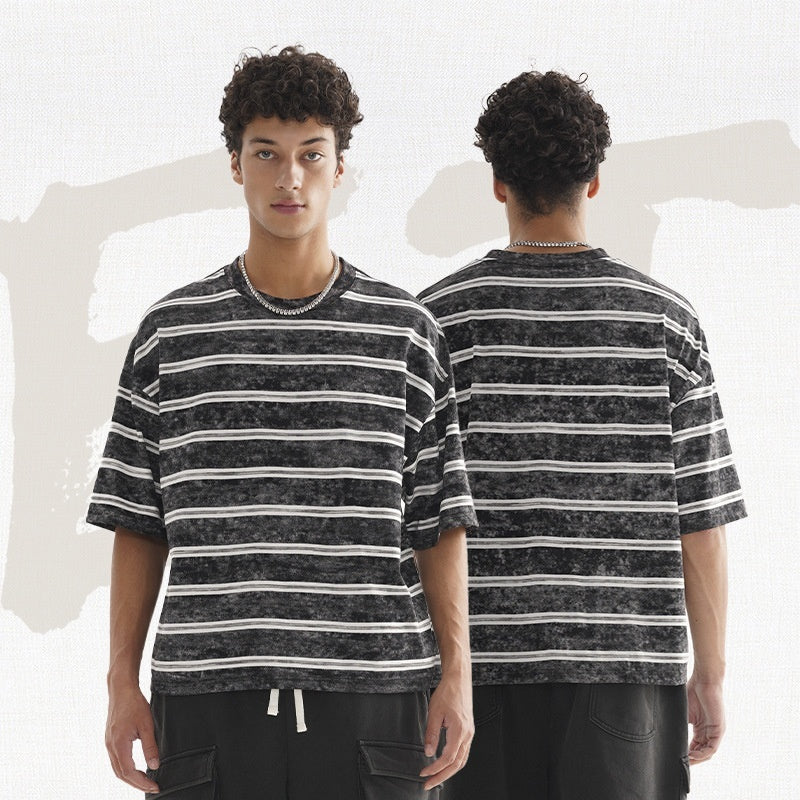 Barry – T-shirt Rayé Style Rétro pour Homme