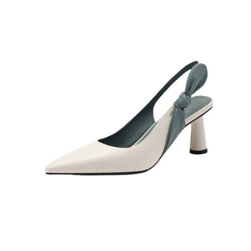 Caroline – Chaussures à Talons Hauts Pointus avec Nœud