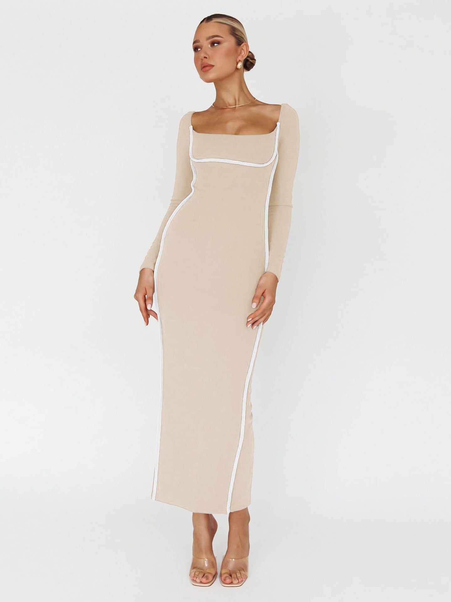 Carly – Robe Élégante à Agencement de Couleurs