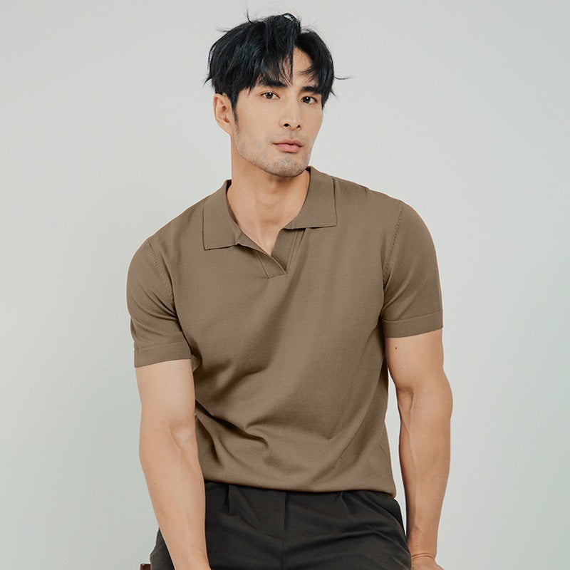 Desmond – Polo en maille à col pour homme