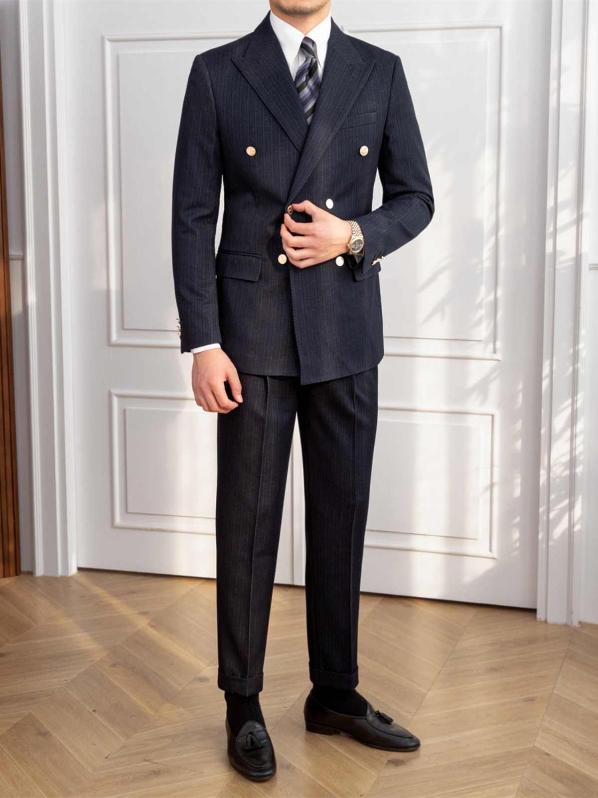 Jeremy – Costume Slim Double Boutonnage Automnal