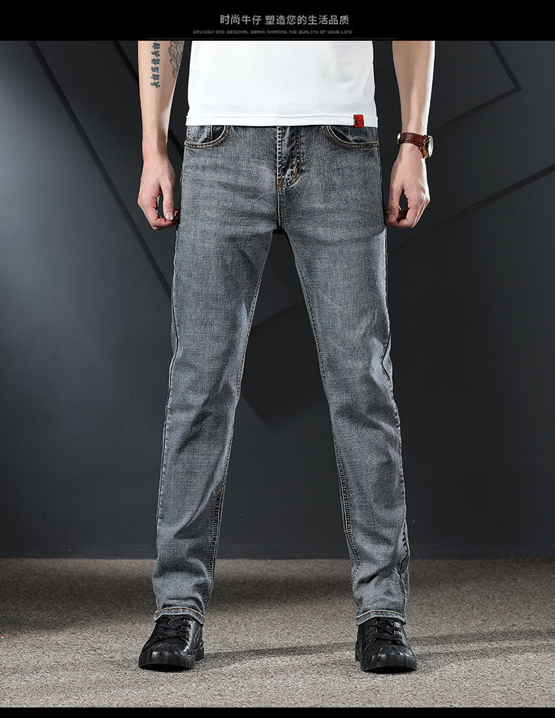 Samuel – Pantalon Droit Élastique en Denim pour Homme