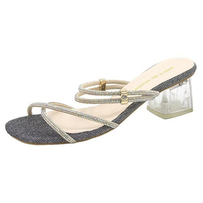 Rachel – Sandales à talons hauts avec cristaux