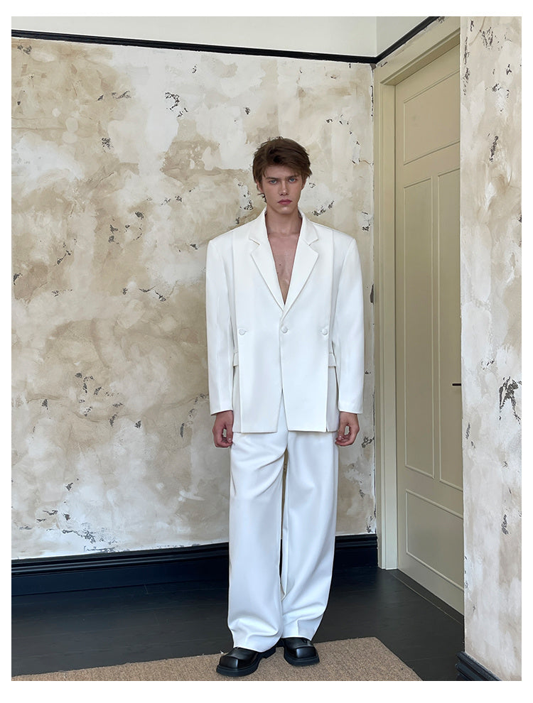 Doug – Ensemble Costume Minimaliste Haute Gamme à Couleur Unie