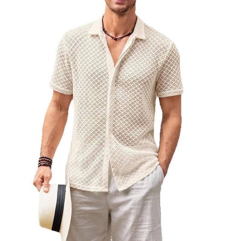 Eric – Chemise à Manches Courtes en Maille pour Homme