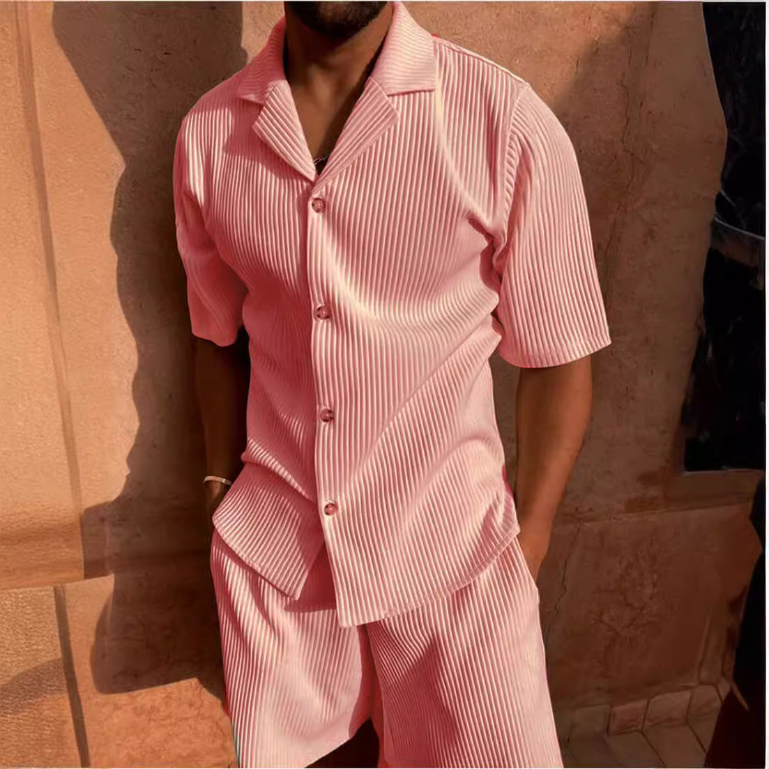 Ross – Ensemble Décontracté en Velours Côtelé à Col Polo pour Homme