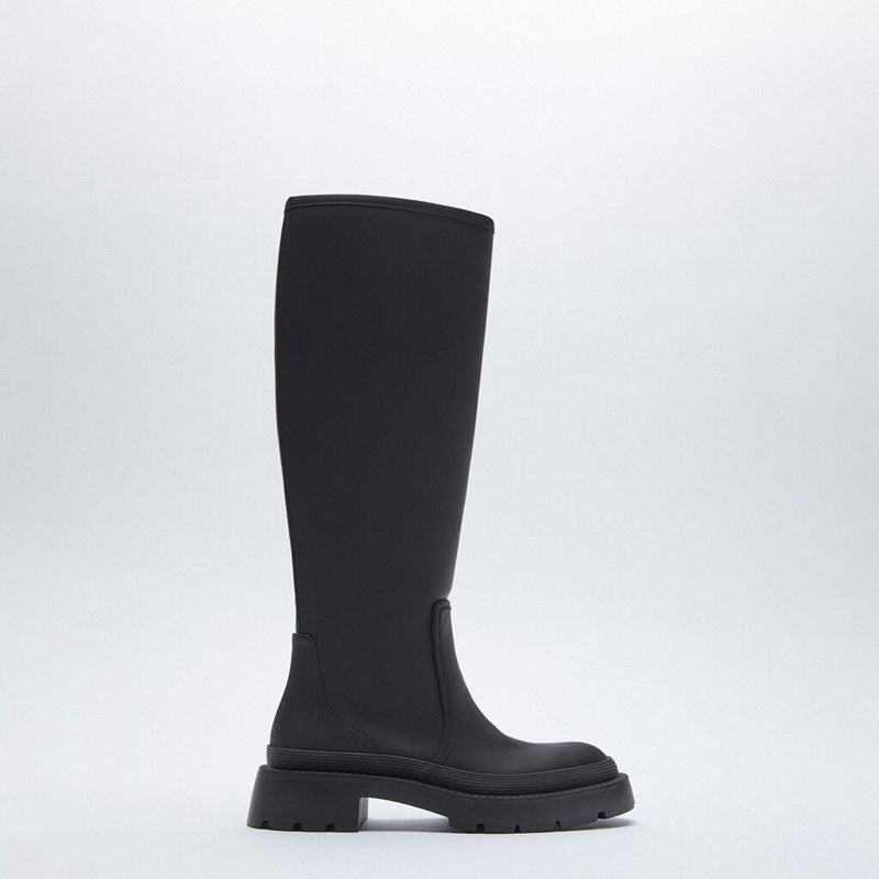 Victoria – Bottes Martin Hautes à Tête Ronde pour Femme