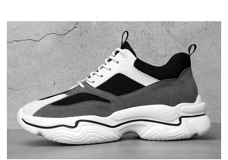 Wayne – Chaussures Casual Mi-Talon à Rehaussement Invisible et Cuir Vegan