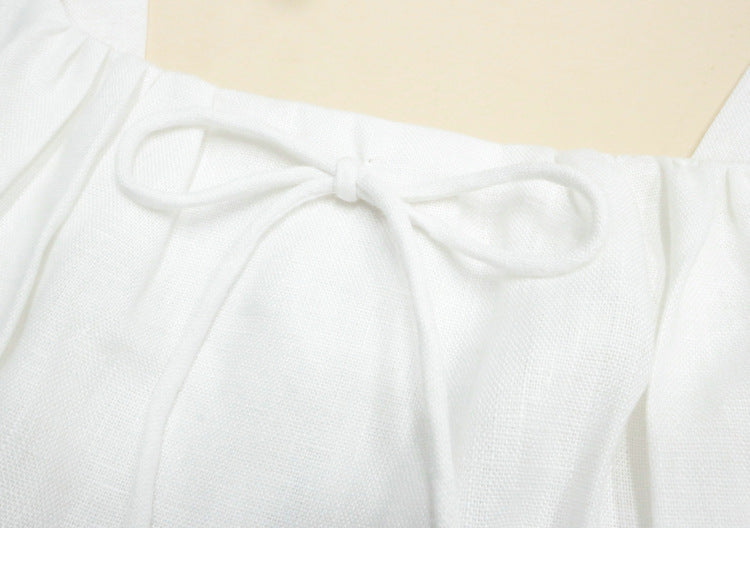 Helen – Robe en Lin Blanche