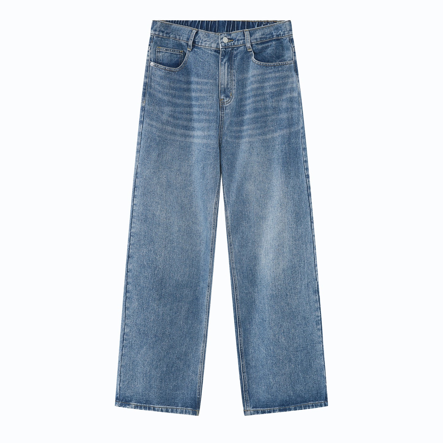Gordon – Jeans Droits Taille Élastique Style Décontracté