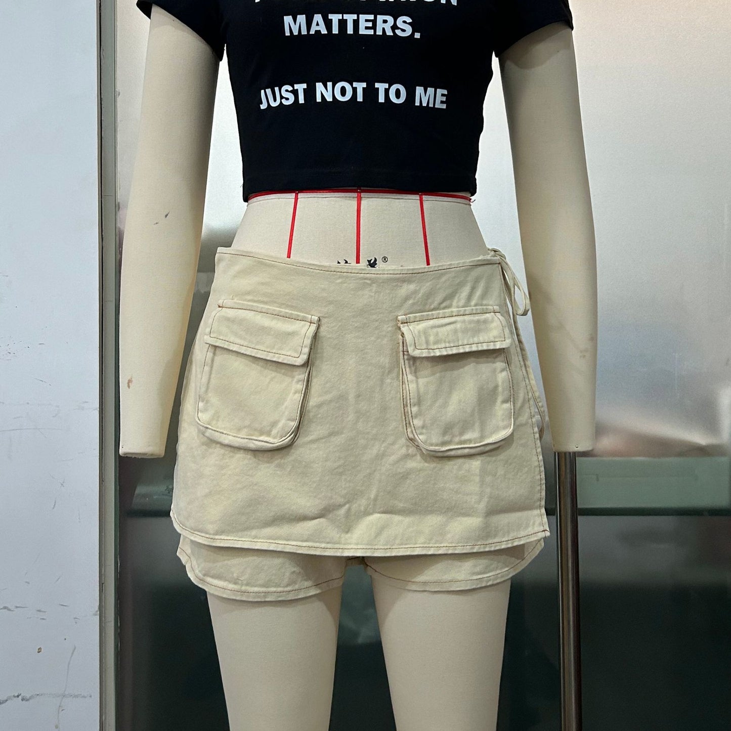 Janet – Culotte en Denim avec Poches et Lacets