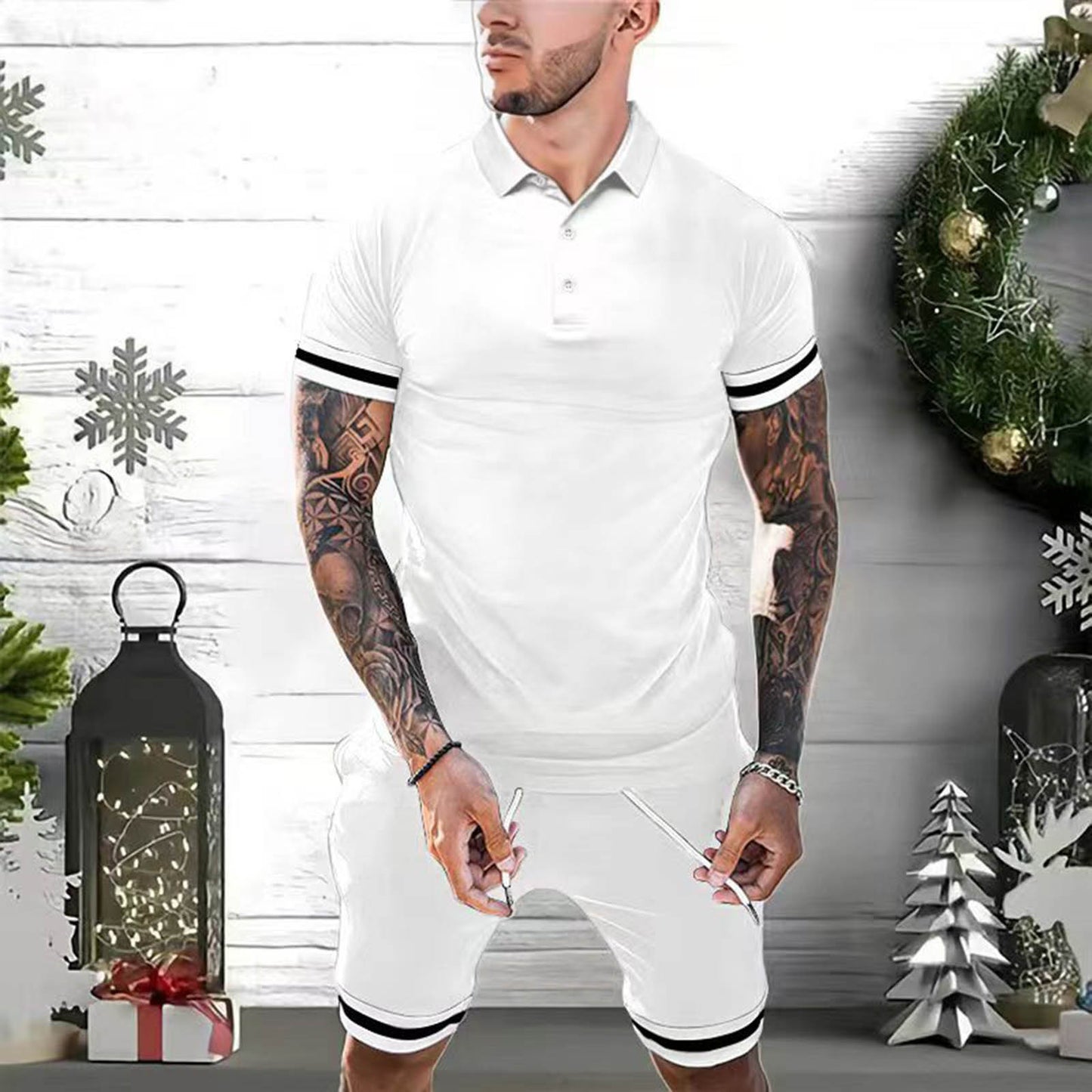 Spencer – Ensemble de Polo et Short d'été pour Hommes