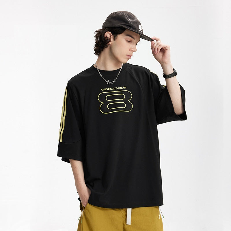 Charlie – T-shirt Graffiti Imprimé Ample à Manches Courtes