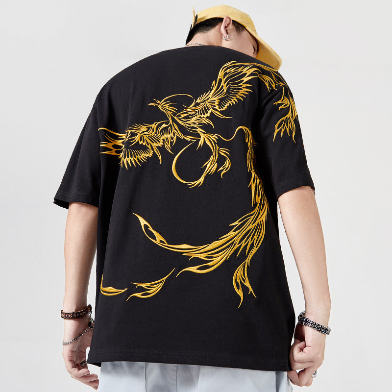 Lewis – T-shirt à manches courtes avec Phénix brodé