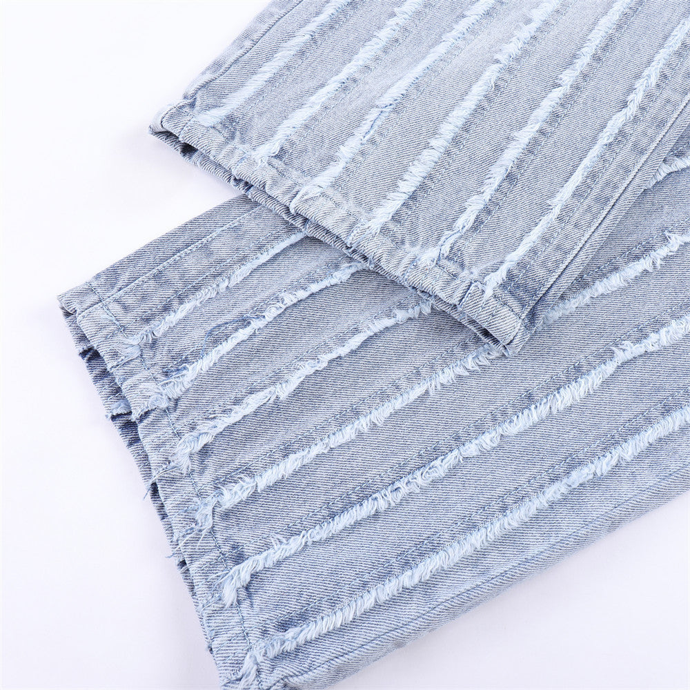 Abigail – Pantalon Ample à Jambes Larges avec Moustaches de Chat