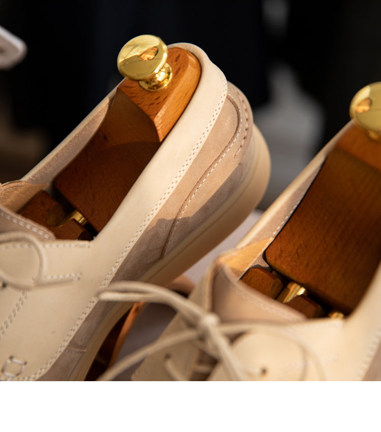 David – Chaussures de Voile Vintage à Lacets en Daim Végétalien Hautement Mercerisé