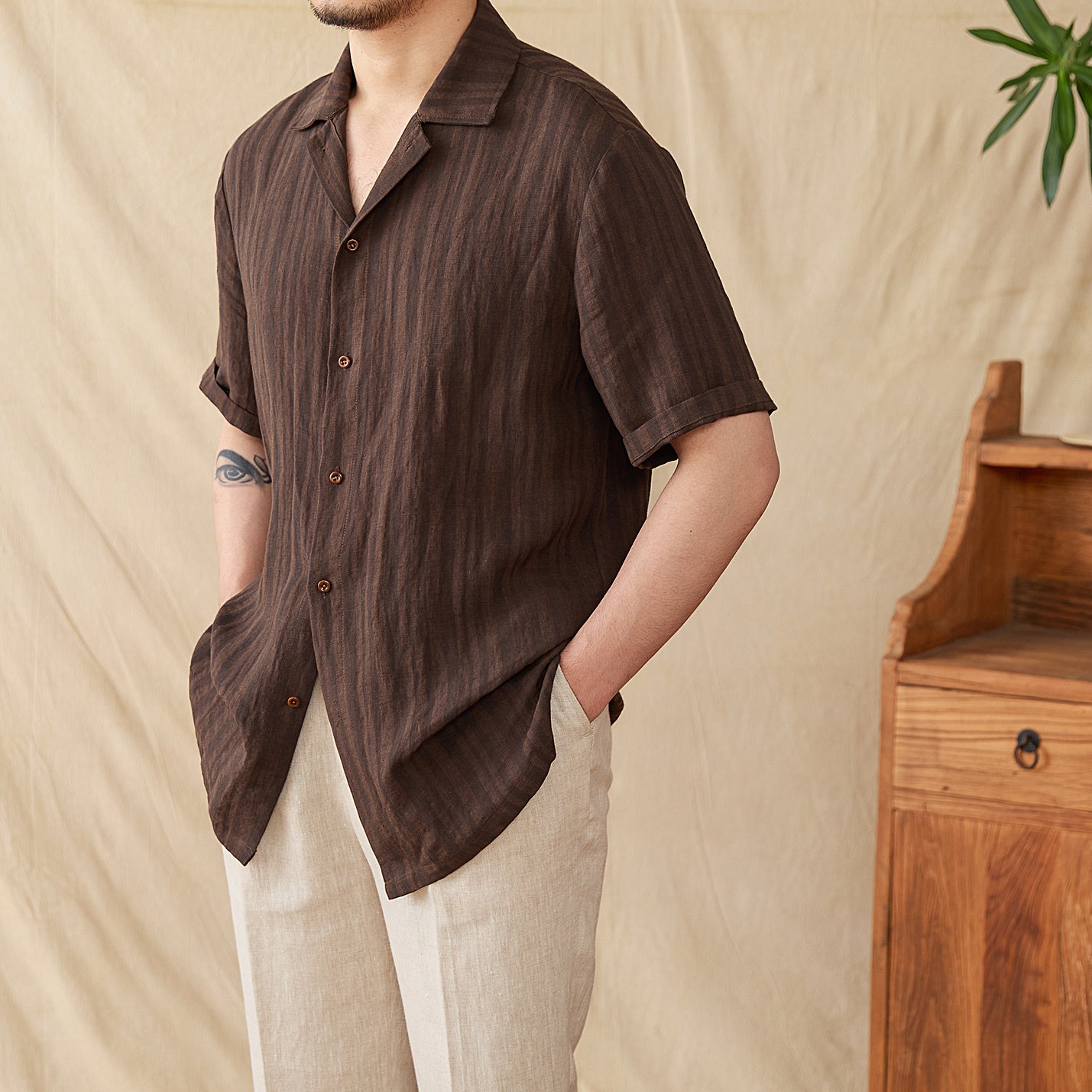 Doug – Chemise Légère Vintage Élégante Décontractée