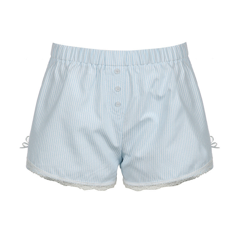 Kathleen – Shorts en Dentelle à Taille Haute