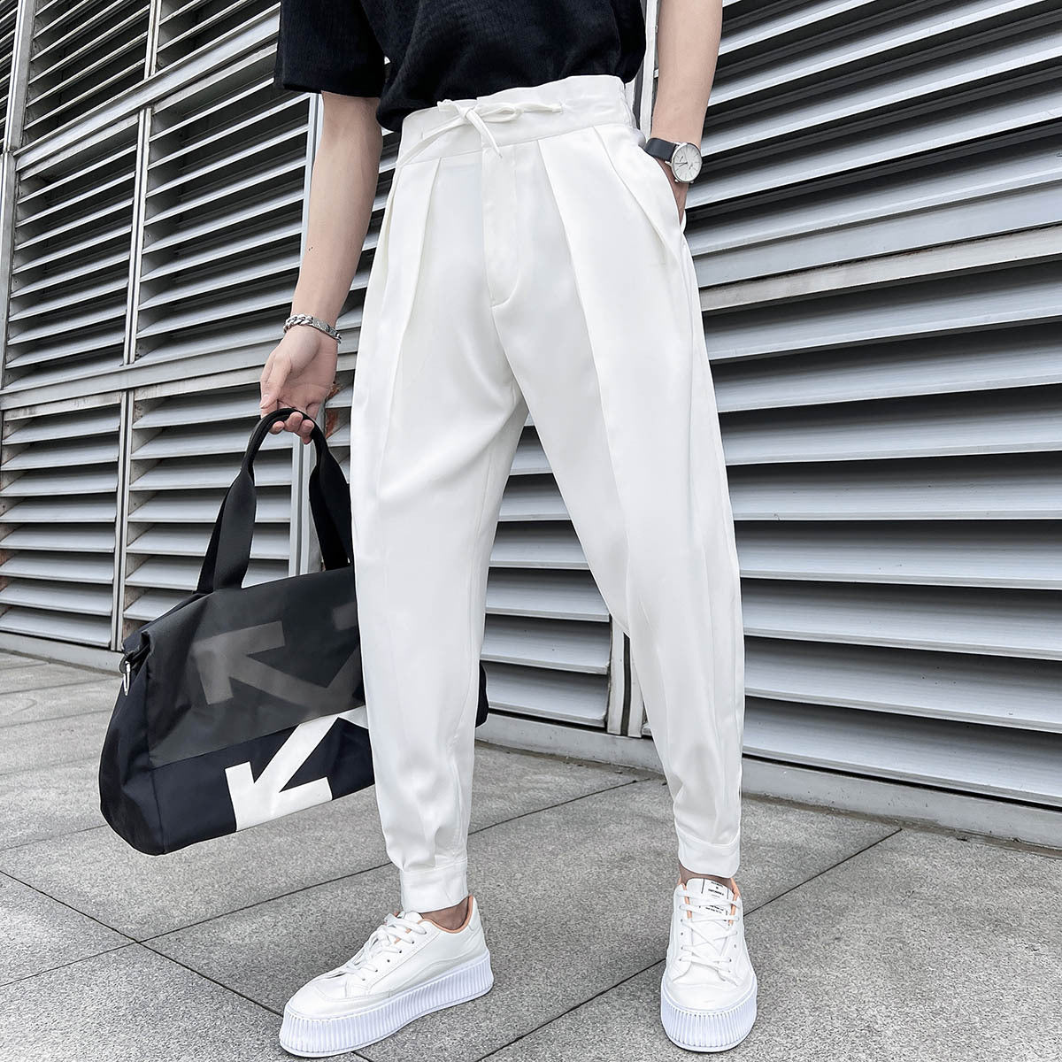 Mitchell – Pantalons à Taille Élastique et Fermetures Velcro