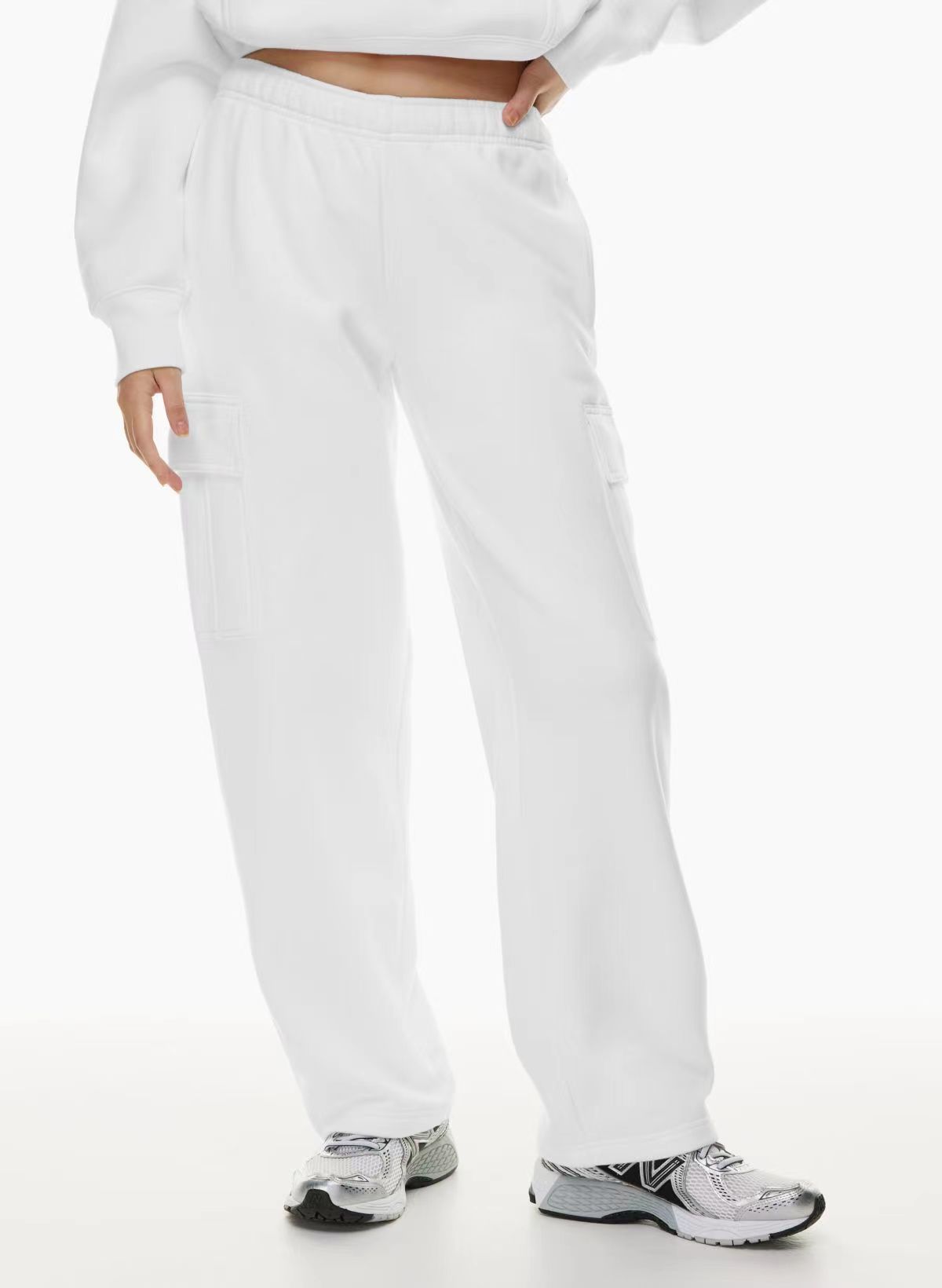 Jacqueline – Pantalon Large à Taille Haute et Élastique