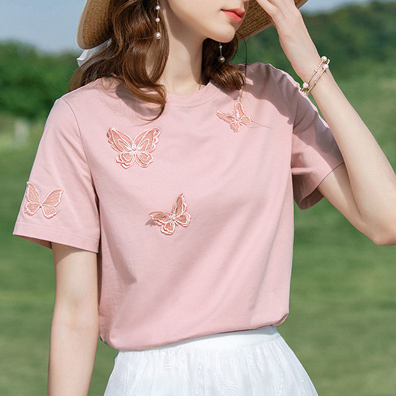 Grace – T-shirt à Manches Courtes pour Femmes en Blanc