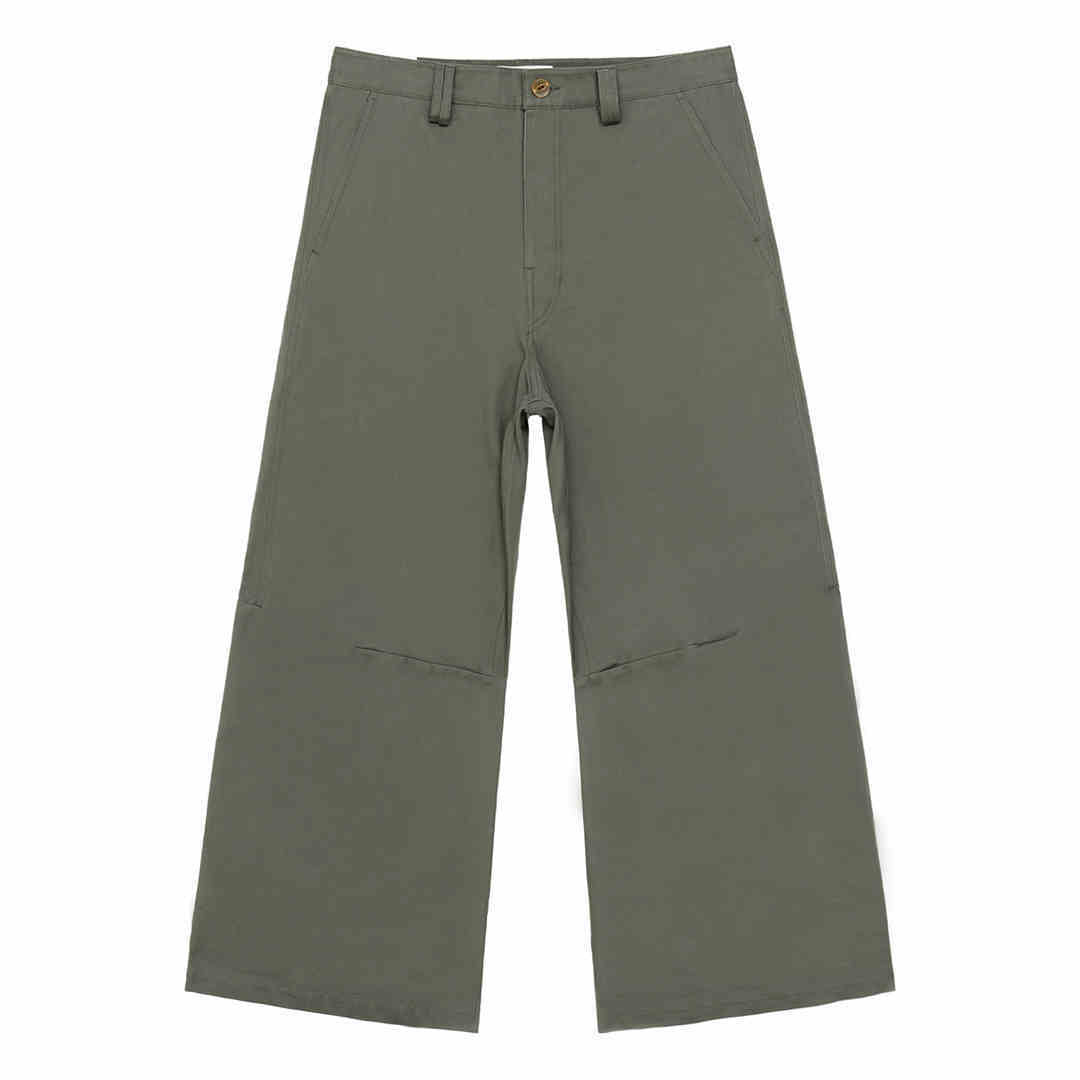 Heather – Pantalon Large Jambe Droite Décontracté en Coton