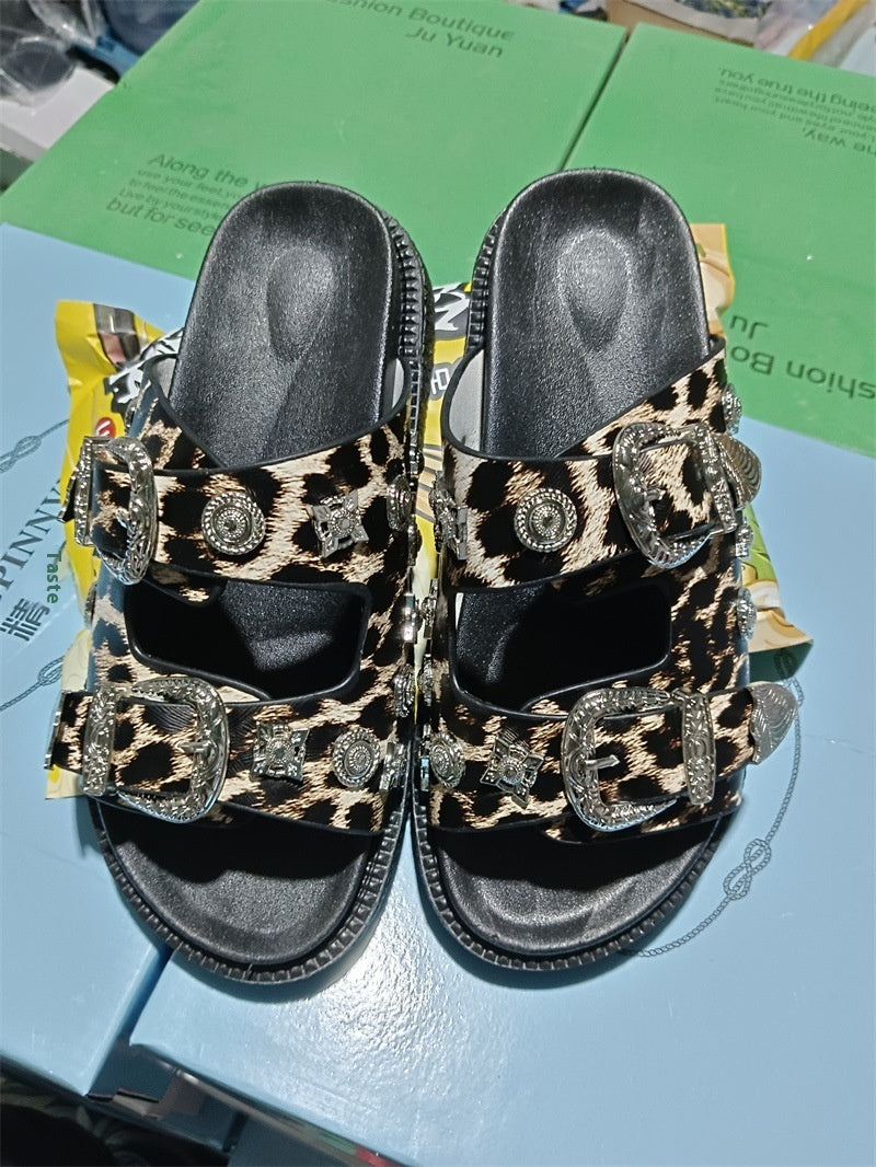 Chelsea – Chaussons Rivet Motif Python et Léopard Grande Taille