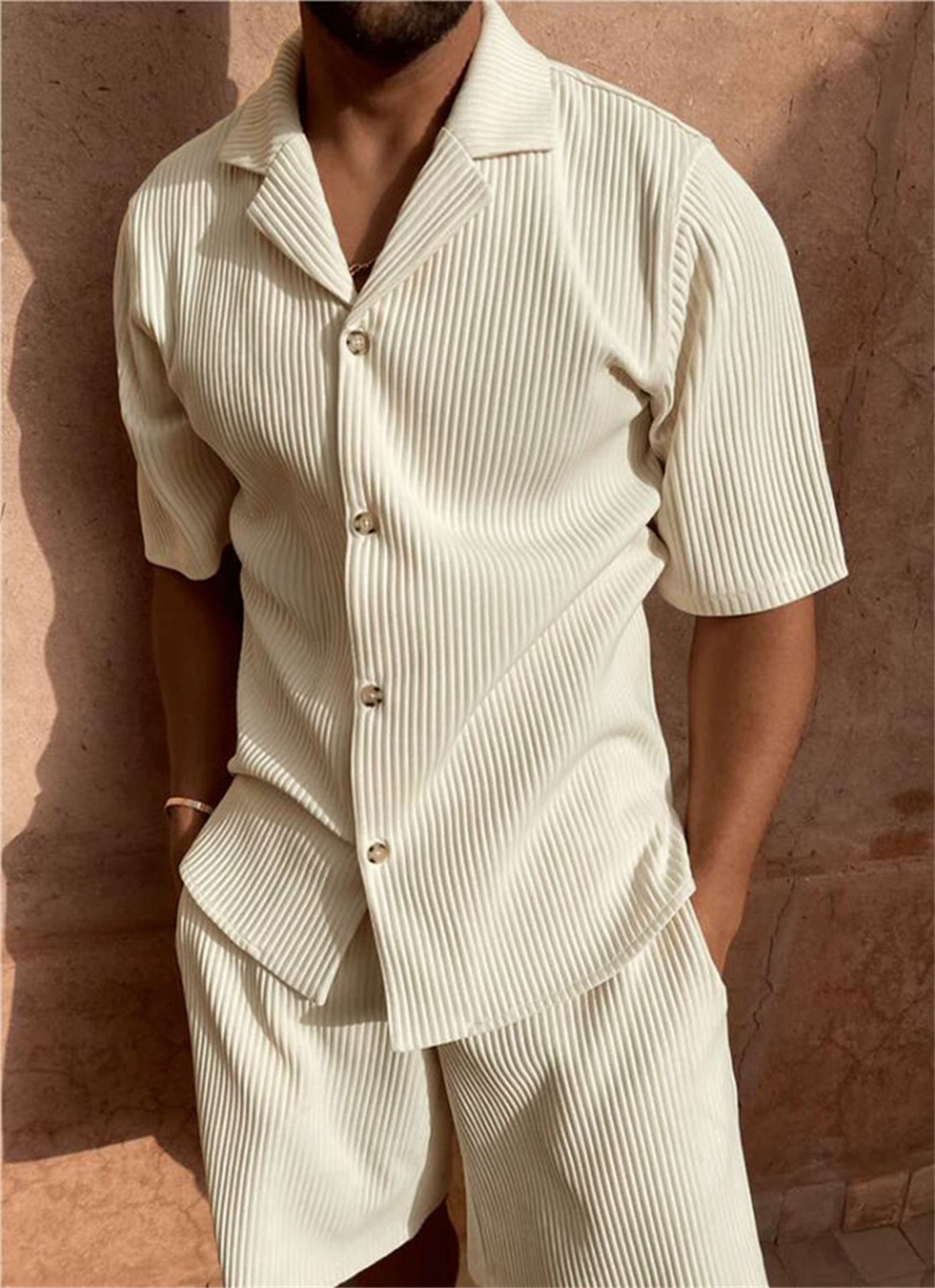 Ross – Ensemble Décontracté en Velours Côtelé à Col Polo pour Homme