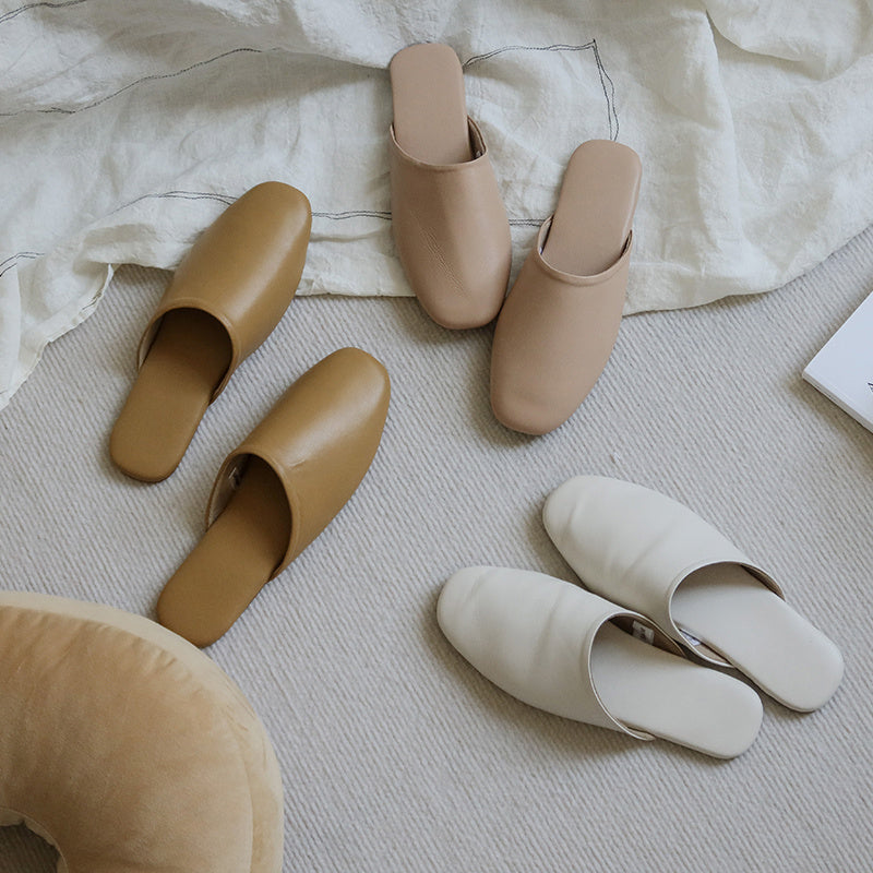 Leonard – Chaussons Simples en Peau de Mouton pour Couple