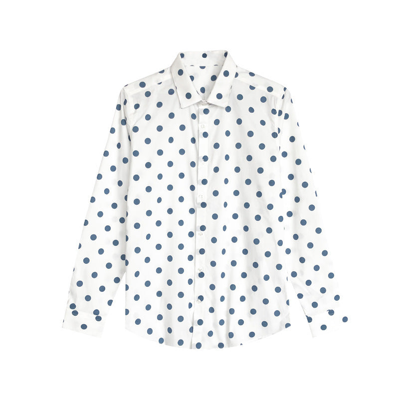 Terence – Chemise décontractée à manches longues épaules dénudées