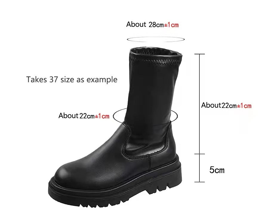 Holly – Bottes Hautes à Semelle Épaisse pour Femmes