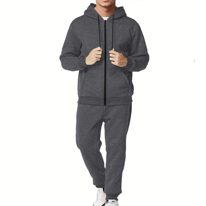 Timothy – Ensemble Cardigan à Capuche Couleur Unie