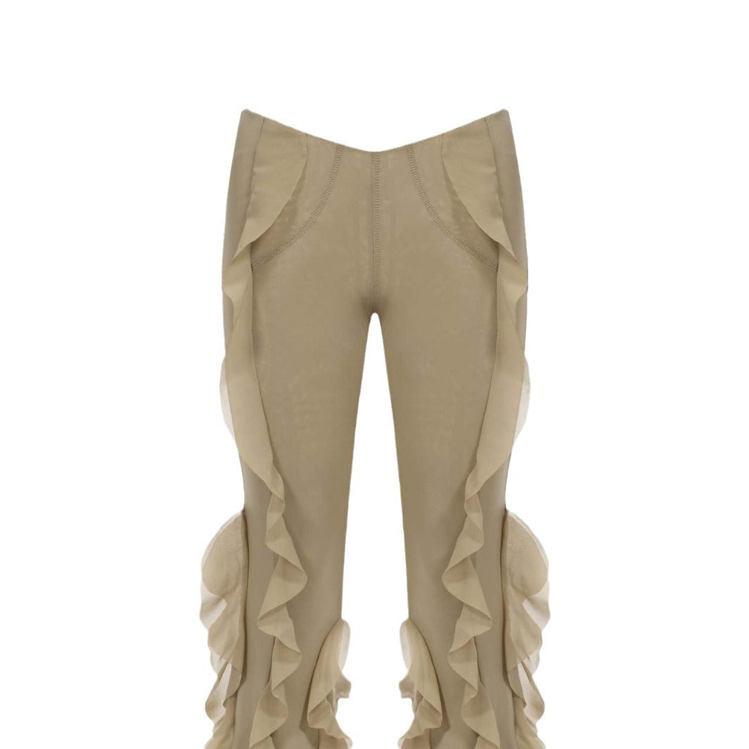 Jennifer – Pantalon Évasé Micro Ajusté pour Femmes