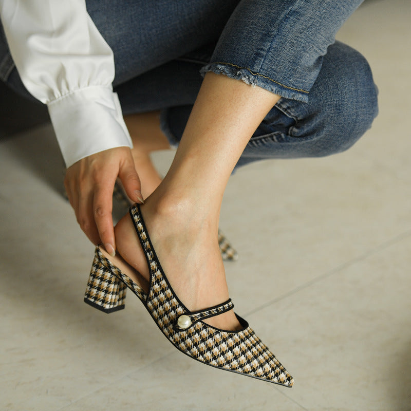 Danielle – Chaussures à Talons Hauts en Tissu