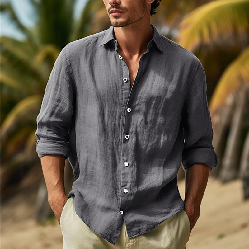 Rodney – Chemise Unie Grande Taille